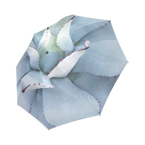 Succulent  Blue Green Nature Vector Art Foldable Umbrella (Model U01)