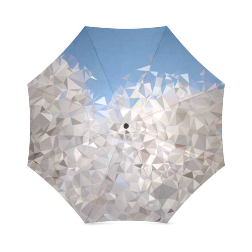 Trees in Snow Winter Geometric Landscape Foldable Umbrella (Model U01)