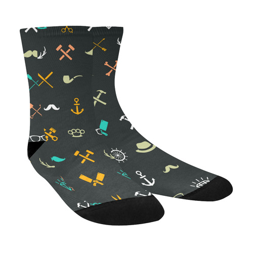 Hipster Icons Crew Socks