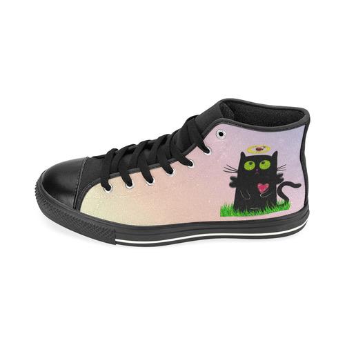 angelic cat and ladybug High Top Canvas Shoes for Kid (Model 017)