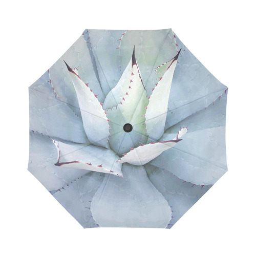 Succulent  Blue Green Nature Vector Art Auto-Foldable Umbrella (Model U04)