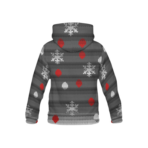 Kid's Christmas Sweaters Holiday Reindeer Hoodies All Over Print Hoodie for Kid (USA Size) (Model H13)