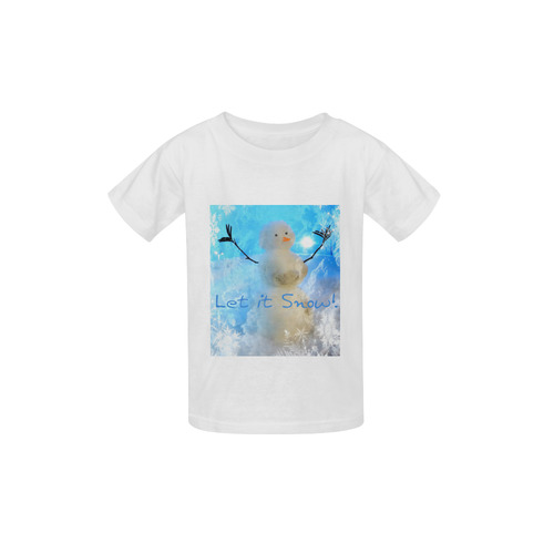 Let it Snow-man Kid's  Classic T-shirt (Model T22)