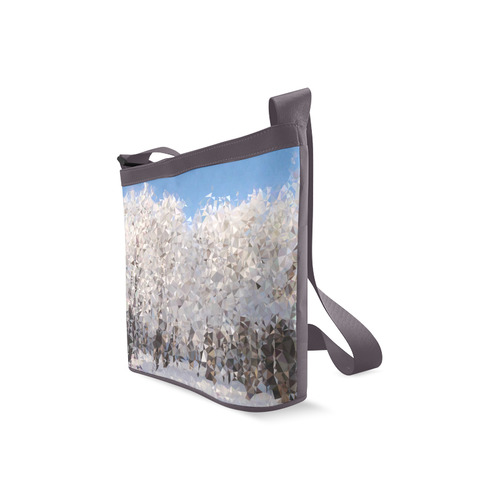 Trees in Snow Winter Geometric Landscape Crossbody Bags (Model 1613)