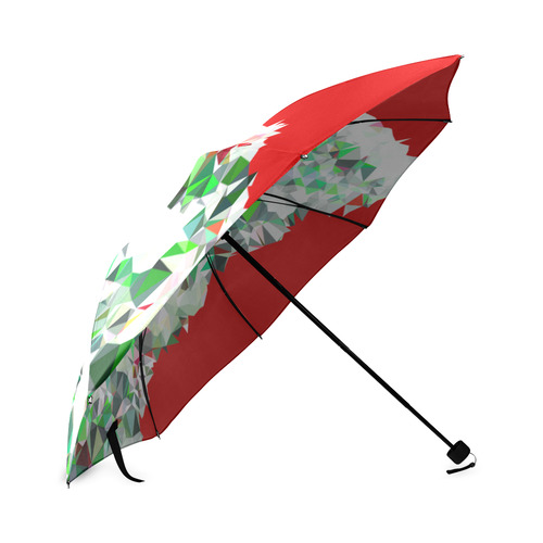 Christmas Tree Low Poly Geometric Triangles Foldable Umbrella (Model U01)