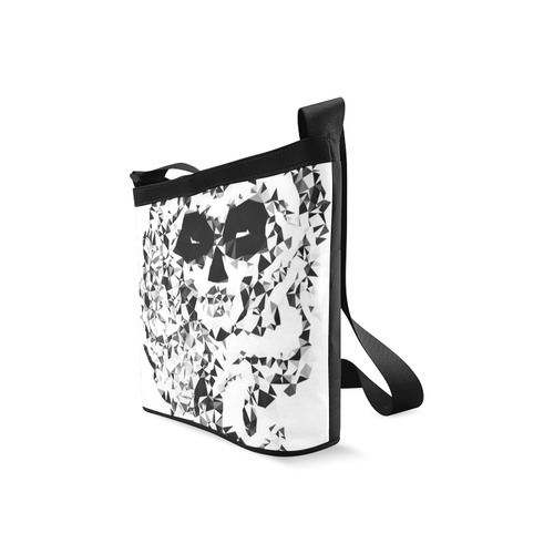 Sugar Skull Black White Low Poly Geometric Crossbody Bags (Model 1613)