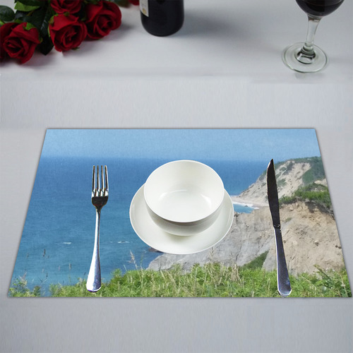 Block Island Bluffs - Block Island, Rhode Island Placemat 14’’ x 19’’ (Set of 6)