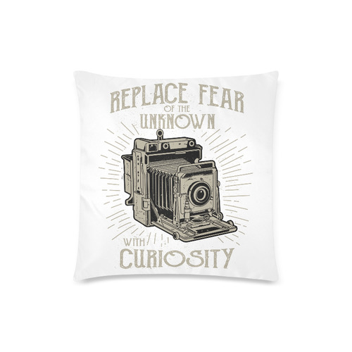 Replace Fear White Custom Zippered Pillow Case 18"x18"(Twin Sides)