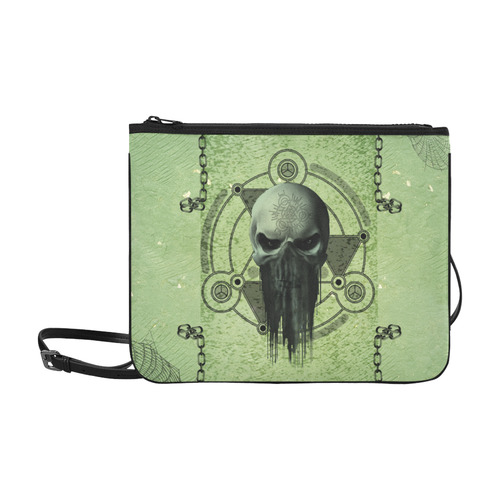 Scary skull Slim Clutch Bag (Model 1668)