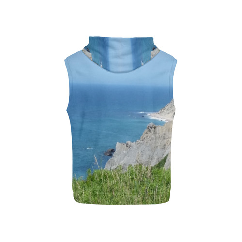 Block Island Bluffs - Block Island, Rhode Island All Over Print Sleeveless Hoodie for Kid (Model H15)