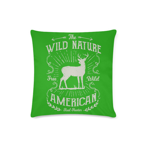 Wild Nature Green Custom Zippered Pillow Case 16"x16"(Twin Sides)
