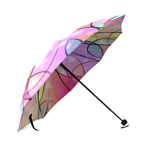 Round Pattern by Popart Lover Foldable Umbrella (Model U01)