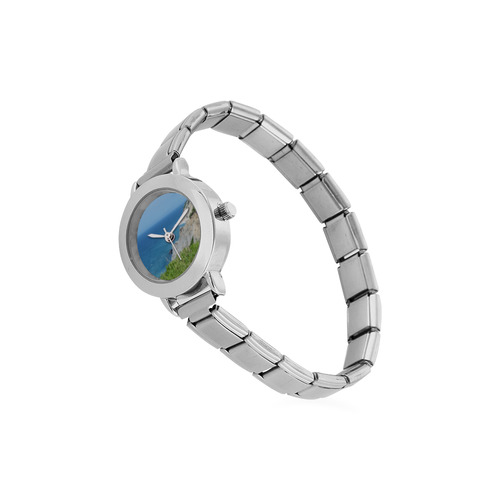 Block Island Bluffs - Block Island, Rhode Island Women's Italian Charm Watch(Model 107)