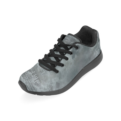 Dark grey letter vintage batik look Men’s Running Shoes (Model 020)