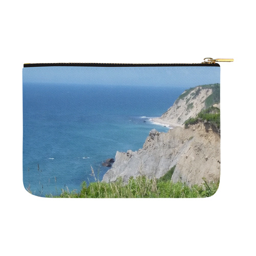 Block Island Bluffs - Block Island, Rhode Island Carry-All Pouch 12.5''x8.5''