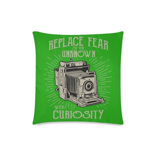 Replace Fear Green Custom Zippered Pillow Case 18"x18"(Twin Sides)