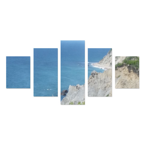 Block Island Bluffs - Block Island, Rhode Island Canvas Print Sets B (No Frame)