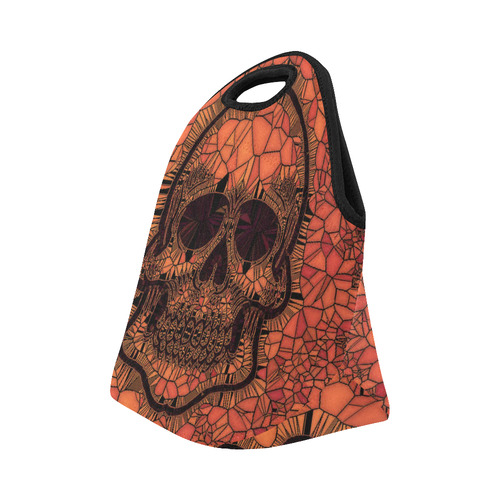 Glass Mosaic Skull,red by JamColors Neoprene Lunch Bag/Small (Model 1669)