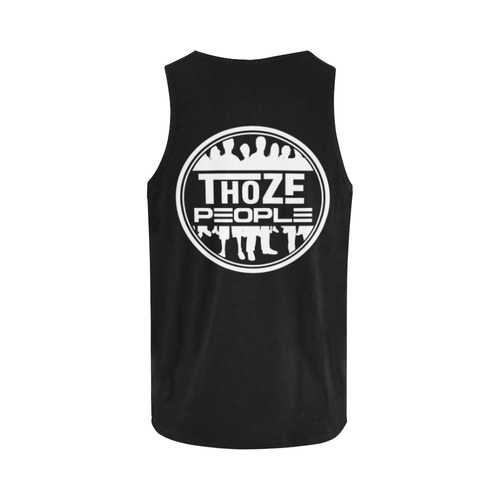 Thoze People Sleeveless (White on Black) All Over Print Tank Top for Men (Model T43)