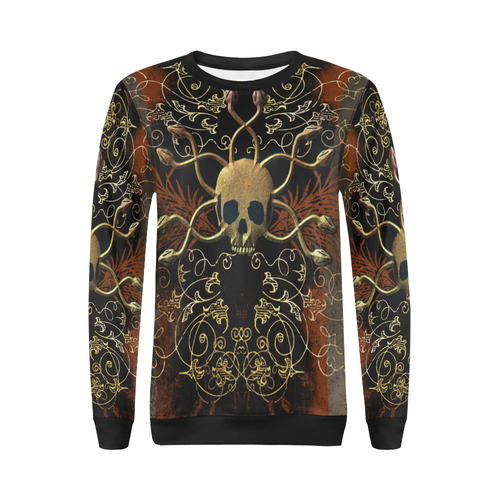 Amazing skull All Over Print Crewneck Sweatshirt for Women (Model H18)