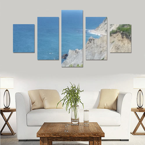 Block Island Bluffs - Block Island, Rhode Island Canvas Print Sets B (No Frame)