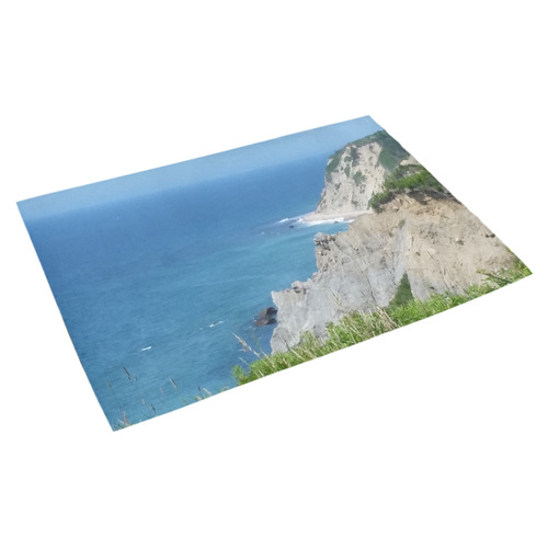 Block Island Bluffs - Block Island, Rhode Island Azalea Doormat 30" x 18" (Sponge Material)