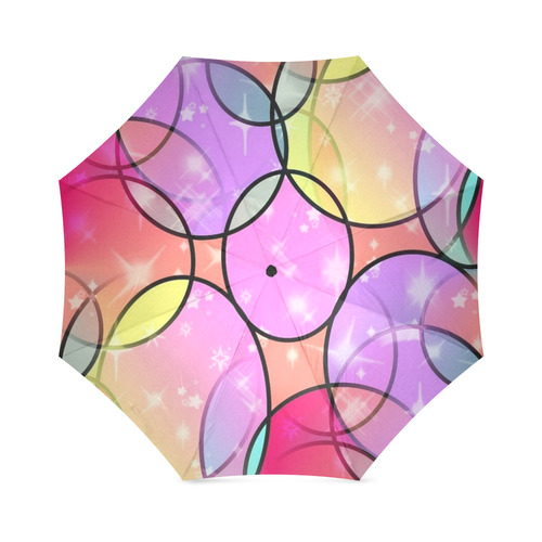 Round Pattern by Popart Lover Foldable Umbrella (Model U01)