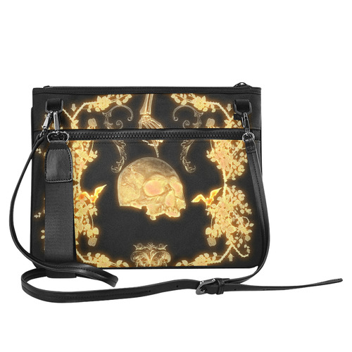 Yellow skull Slim Clutch Bag (Model 1668)