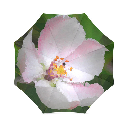 Pink Spring Floral Low Poly Geometric Foldable Umbrella (Model U01)