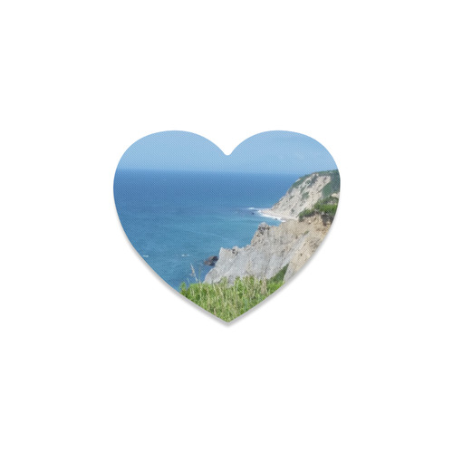 Block Island Bluffs - Block Island, Rhode Island Heart Coaster