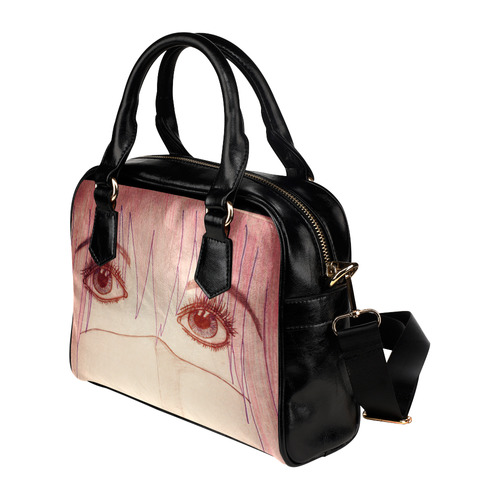 anime drawn eyes Shoulder Handbag (Model 1634)