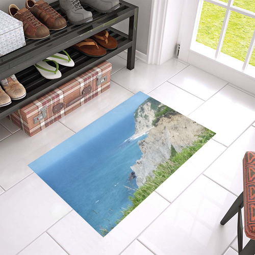 Block Island Bluffs - Block Island, Rhode Island Azalea Doormat 24" x 16" (Sponge Material)