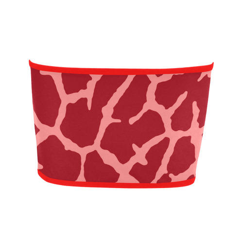 Red Giraffe Print Bandeau Top