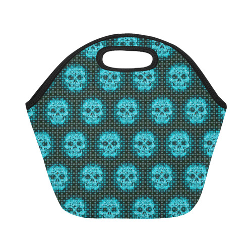 skulls and dotts,aqua by JamColors