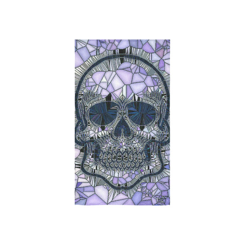 Glass Mosaic Skull, blue by JamColors Custom Towel 16"x28"