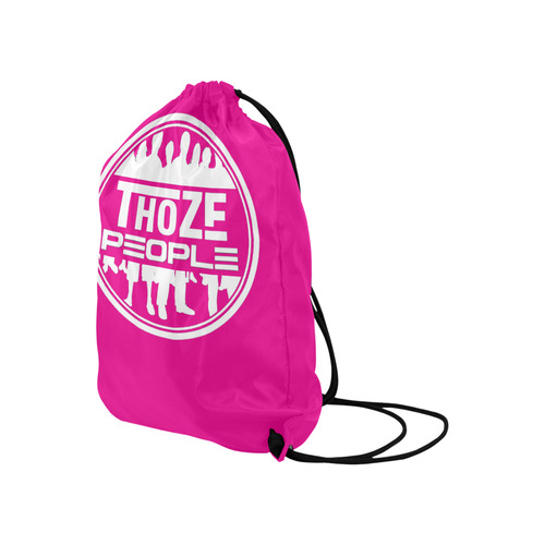 Thoze Pull String Paq Pink Large Drawstring Bag Model 1604 (Twin Sides)  16.5"(W) * 19.3"(H)