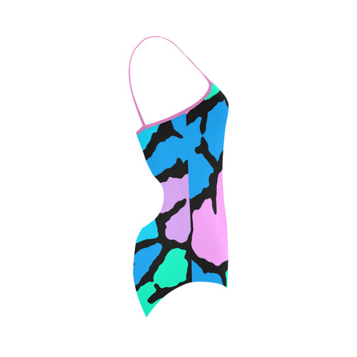 Pastel Giraffe Print Strap Swimsuit ( Model S05)
