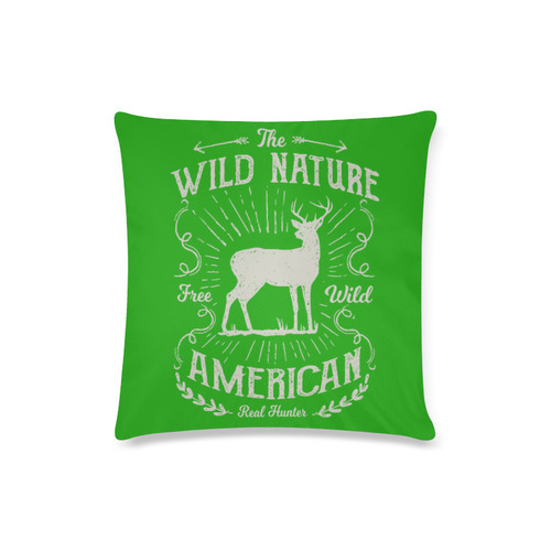 Wild Nature Green Custom Zippered Pillow Case 16"x16"(Twin Sides)