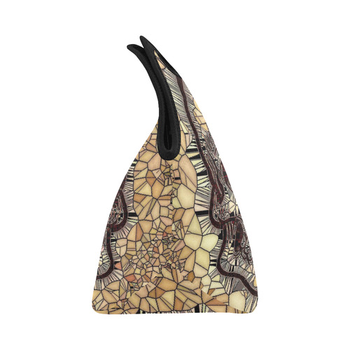 Glass Mosaic Skull,beige by JamColors Neoprene Lunch Bag/Small (Model 1669)