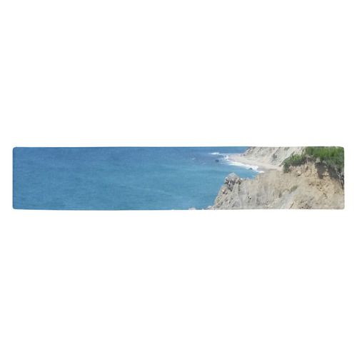 Block Island Bluffs - Block Island, Rhode Island Table Runner 14x72 inch