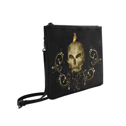 The golden skull Slim Clutch Bag (Model 1668)