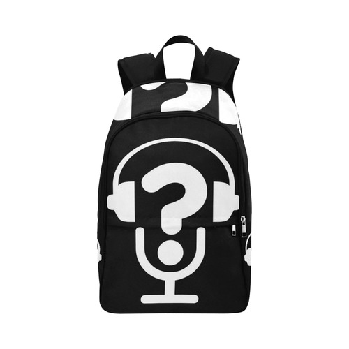Alt FAQs BackPaq (Black on White) Fabric Backpack for Adult (Model 1659)