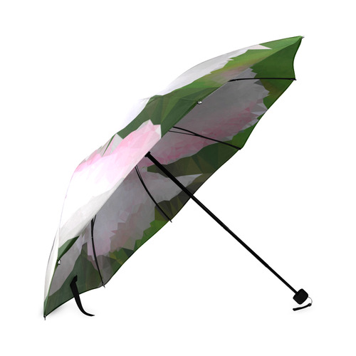 Pink Spring Floral Low Poly Geometric Foldable Umbrella (Model U01)