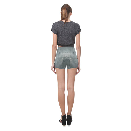 Dark grey letter vintage batik look Briseis Skinny Shorts (Model L04)