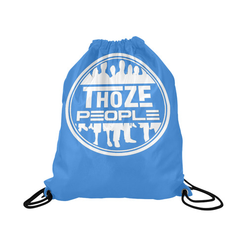 Thoze Pull String Paq Blue Large Drawstring Bag Model 1604 (Twin Sides)  16.5"(W) * 19.3"(H)