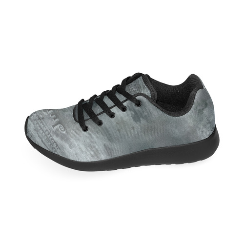 Dark grey letter vintage batik look Men's Running Shoes/Large Size (Model 020)