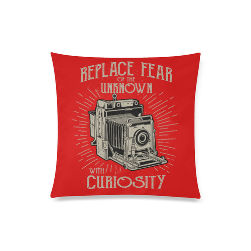 Replace Fear Red Custom Zippered Pillow Case 20"x20"(Twin Sides)