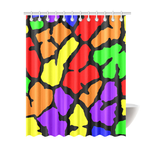 Rainbow Giraffe Print Shower Curtain 69 X84 Id D1995025