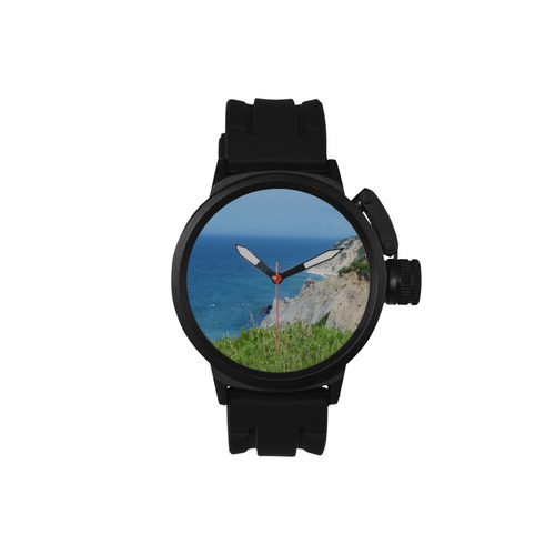 Block Island Bluffs - Block Island, Rhode Island Men's Sports Watch(Model 309)