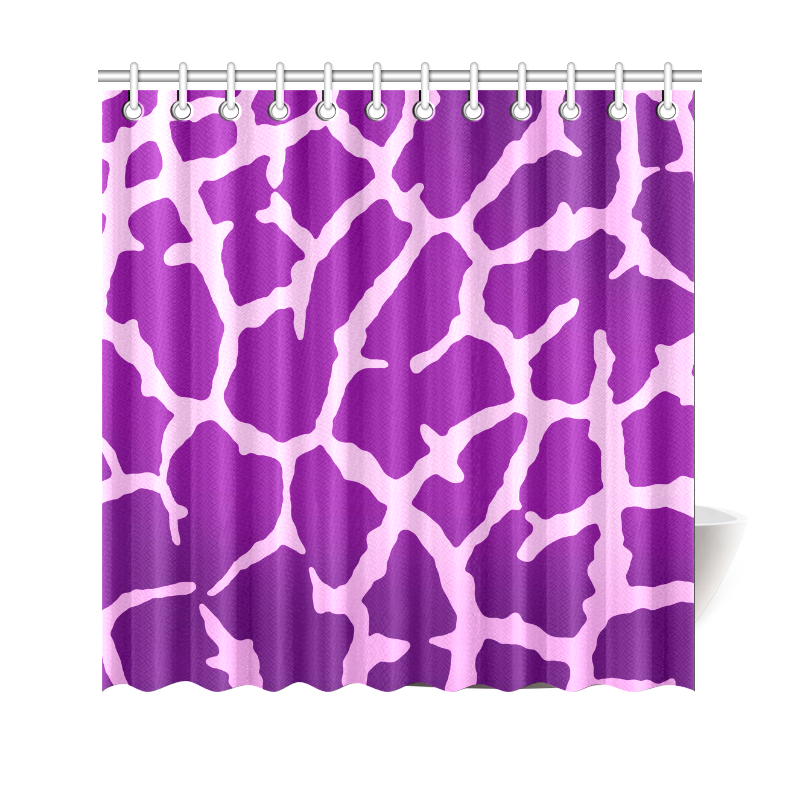 Purple Giraffe Print Shower Curtain 69 X70 Id D1994506